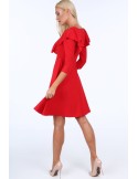 Rotes Kleid mit Rüschen 1818 – Online-Shop – Boutique